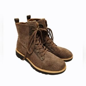 Eurosoft 'Blaike' Women’s Brown Suede Lace Up Ankle Boots Size 8